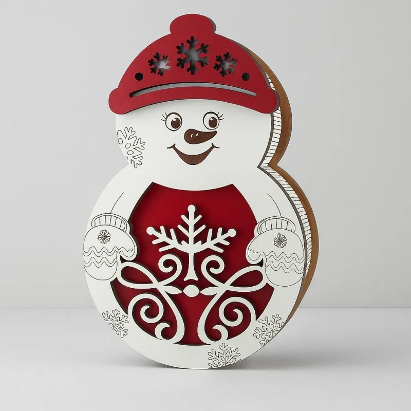 caja muneco de nieve