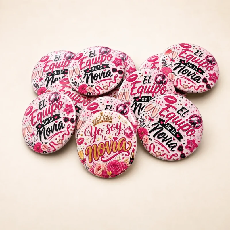chapas equipo novia