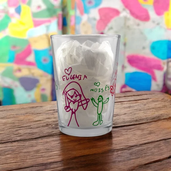 vasos personalizados cristal dibujo
