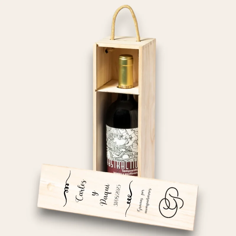 caja vino madera personalizada