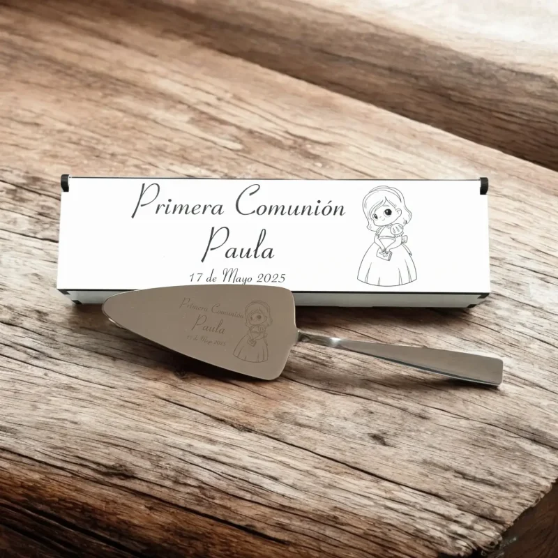 pala tarta comunion personalizada con caja