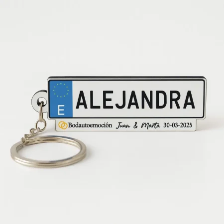 llavero matricula personalizado