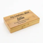 domino personalizado con caja madera