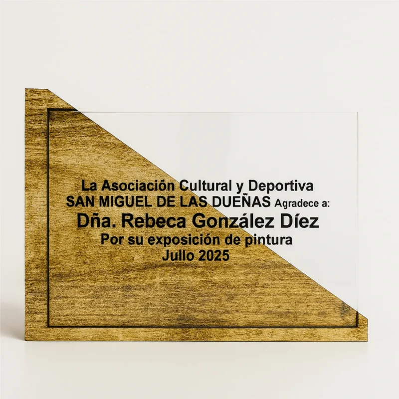 reconocimiento madera metacrilato