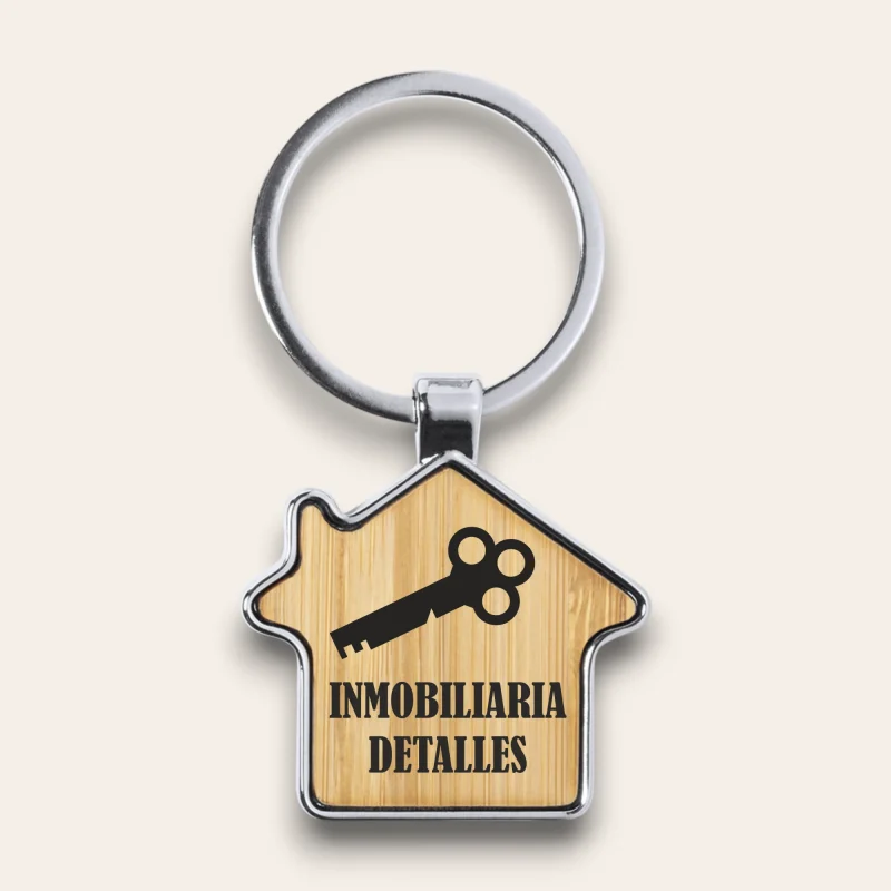 llavero casa mader y metal impreso photoroom