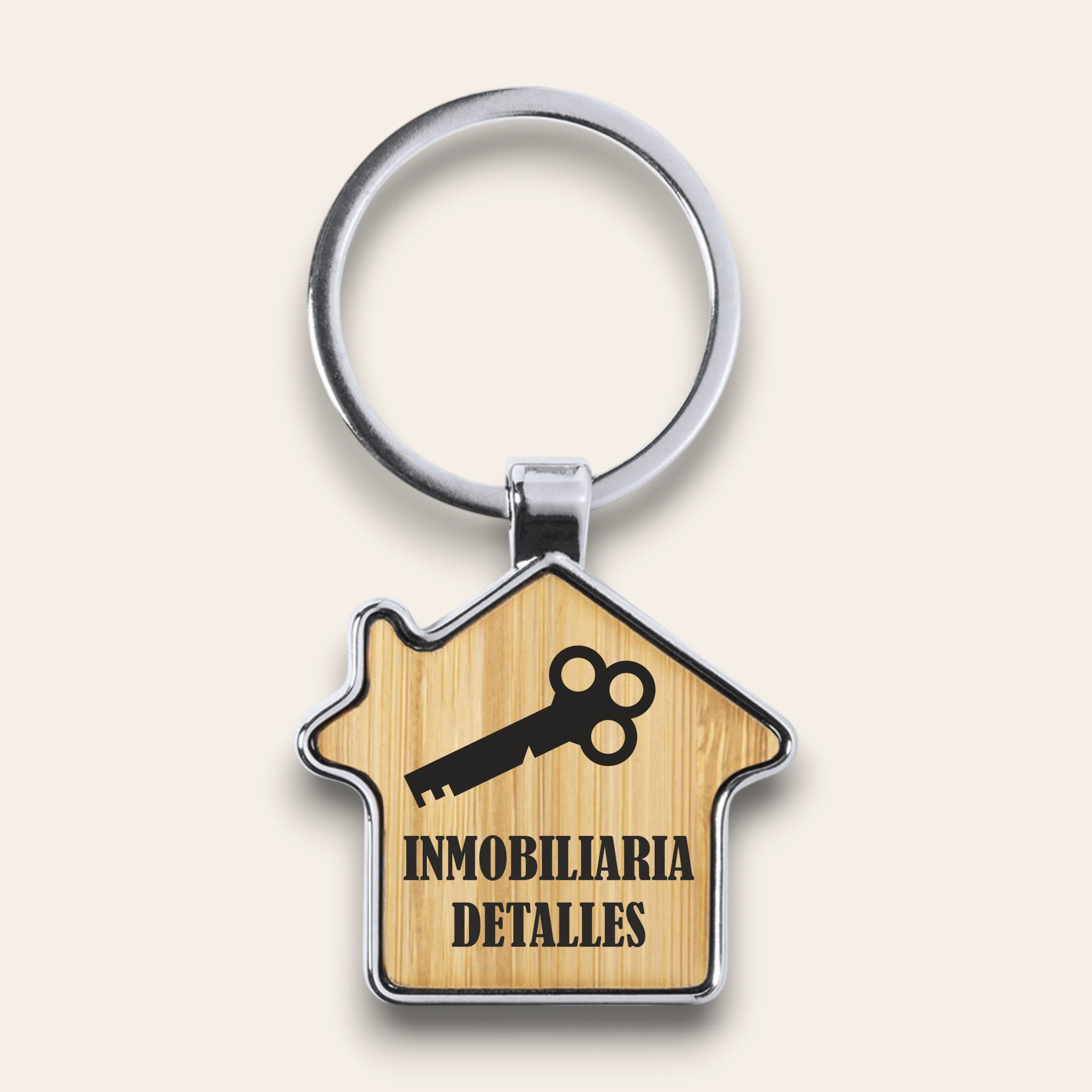 llavero casa mader y metal impreso photoroom