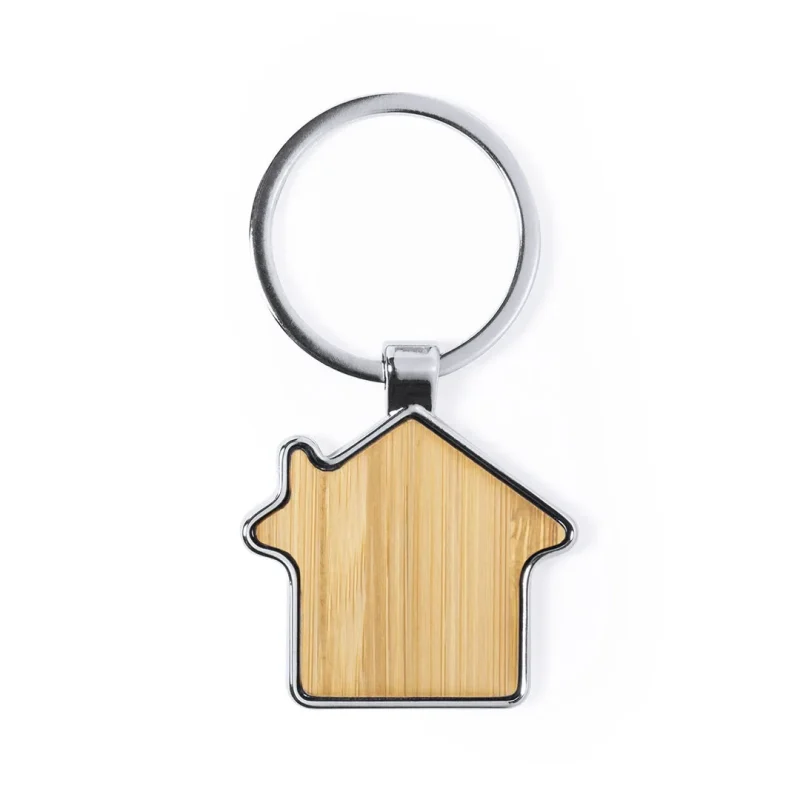 llavero casa madera metal inmobiliarias