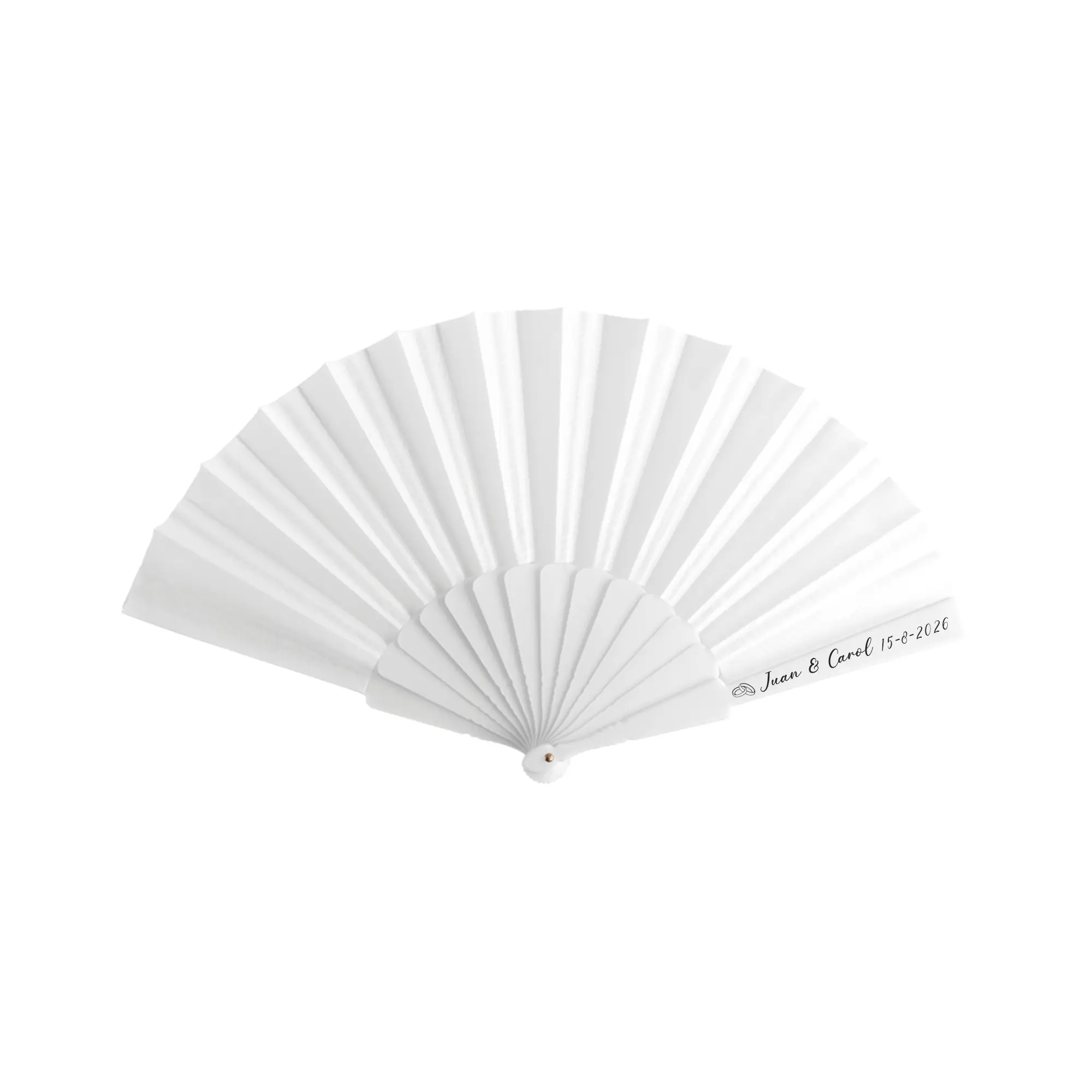 abanico personalizado blanco