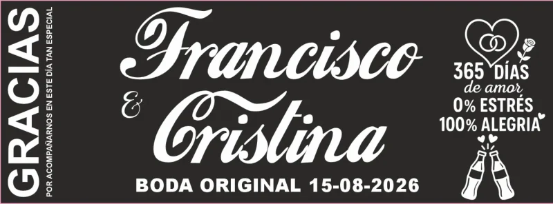 pegatina coca cola personalizada texto