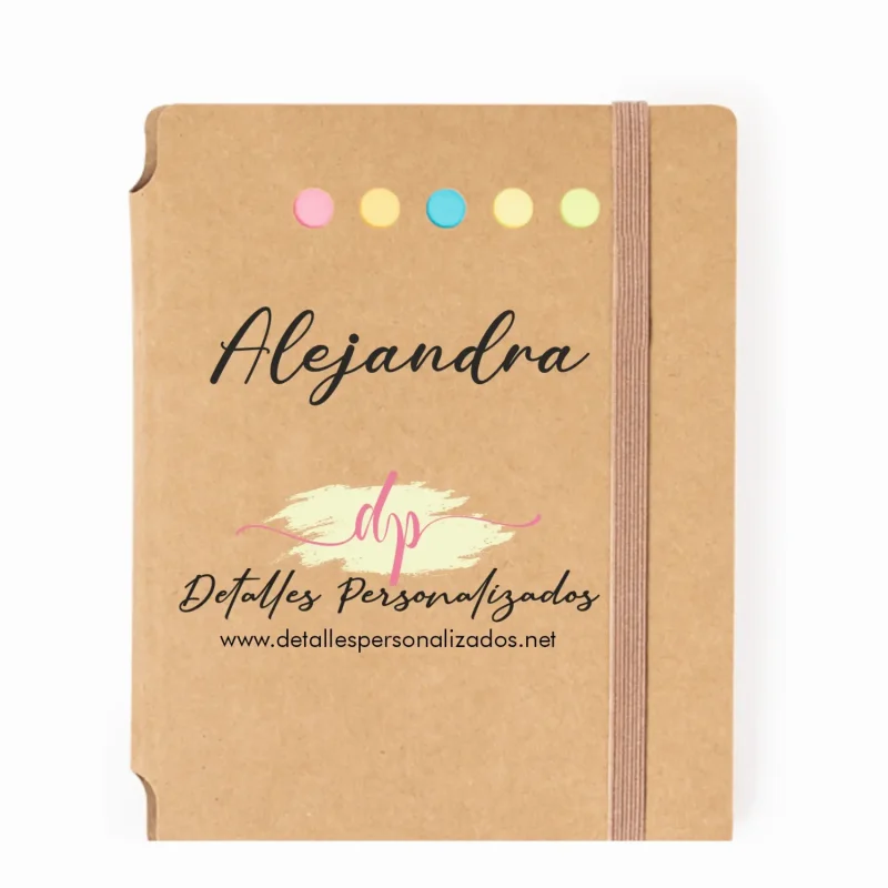 bloc notas personalizado y boligrafo