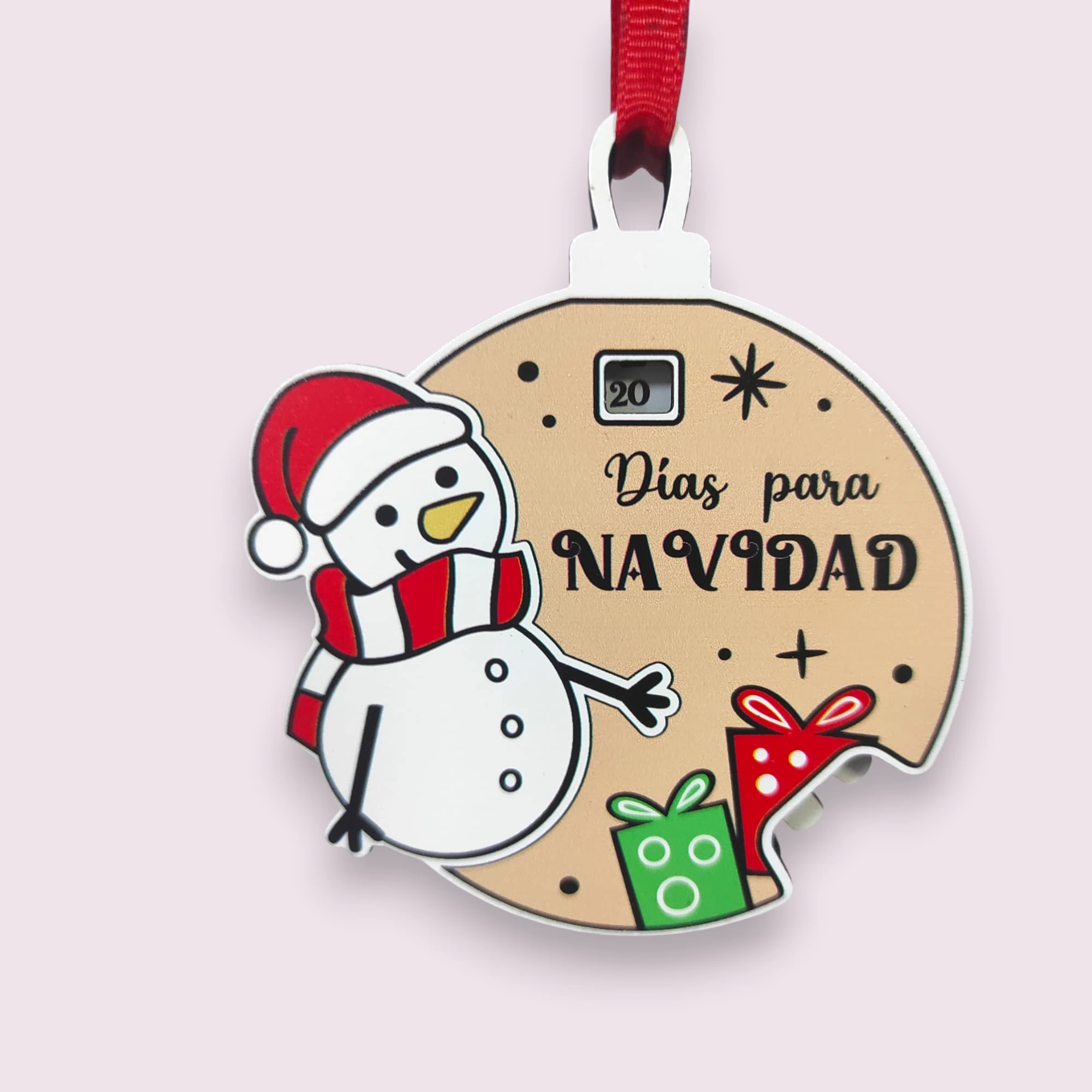 bola navidad cuenta atras muneco nieve