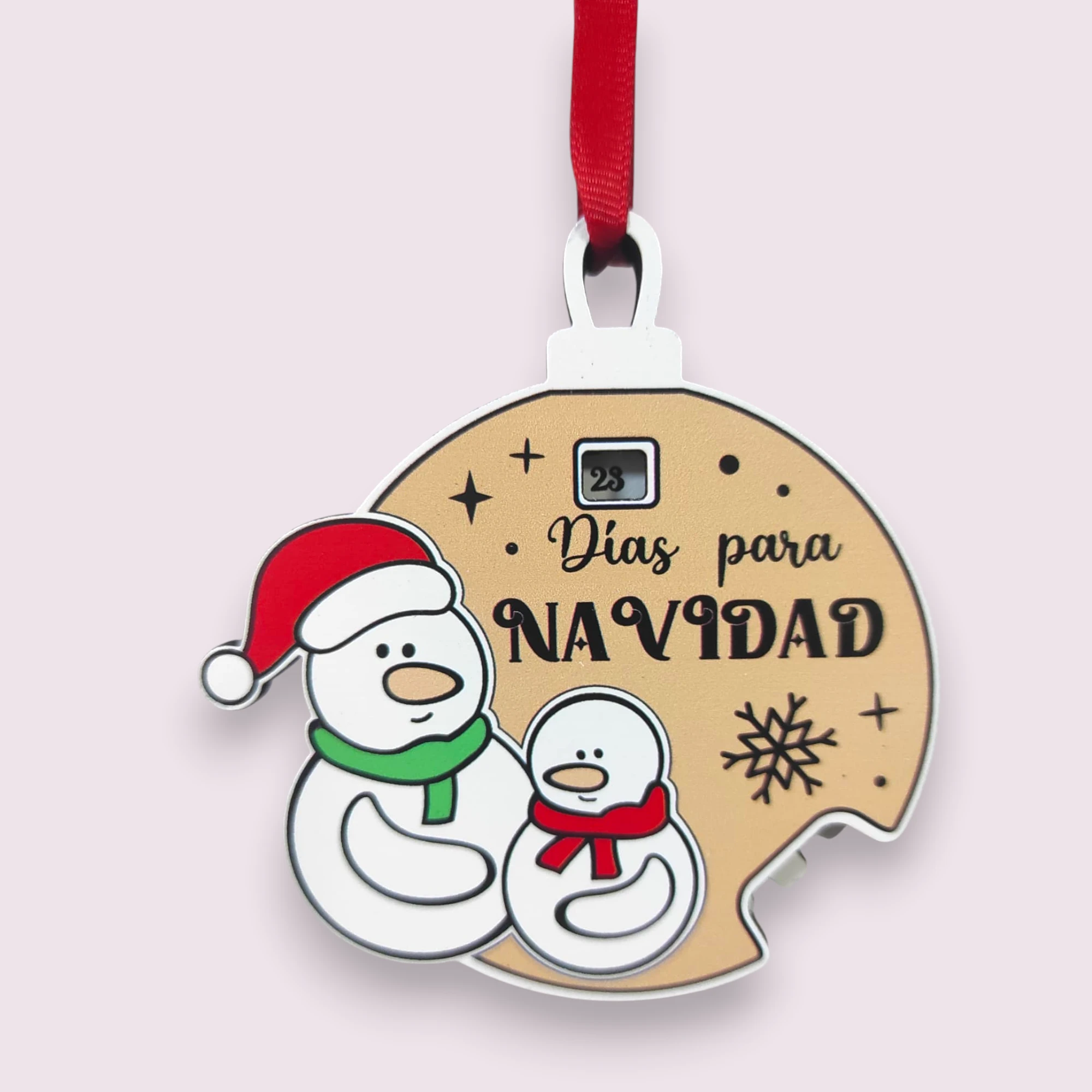 bola navidad cuenta atras munecos de nieve