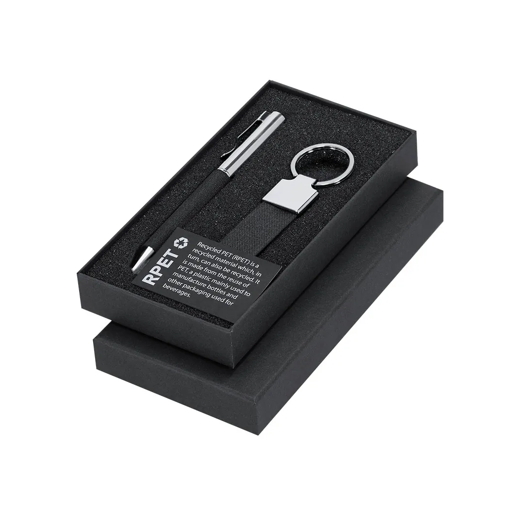 boligrafo y llavero personalizado set premium