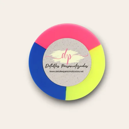 marcador redondo fluorescente personalizado