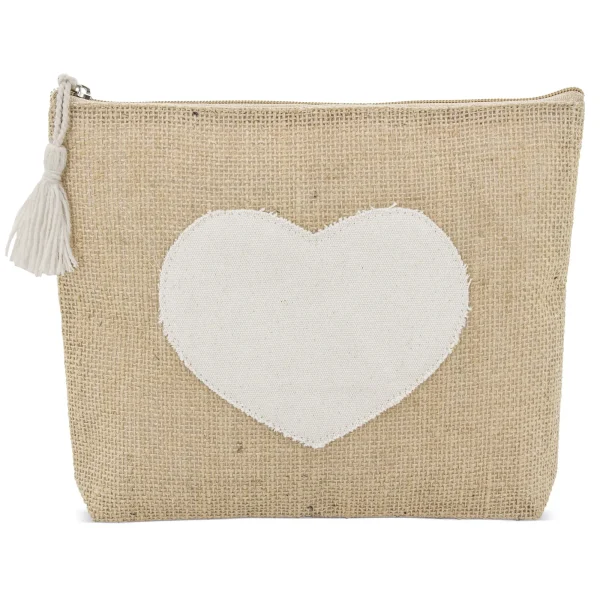 neceser yute personalizado corazon algodon