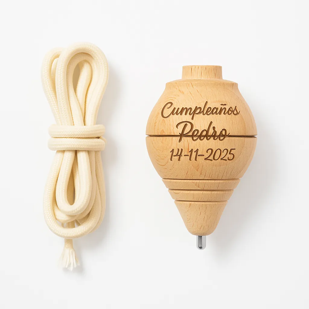 peonza personalizada para cumpleanos