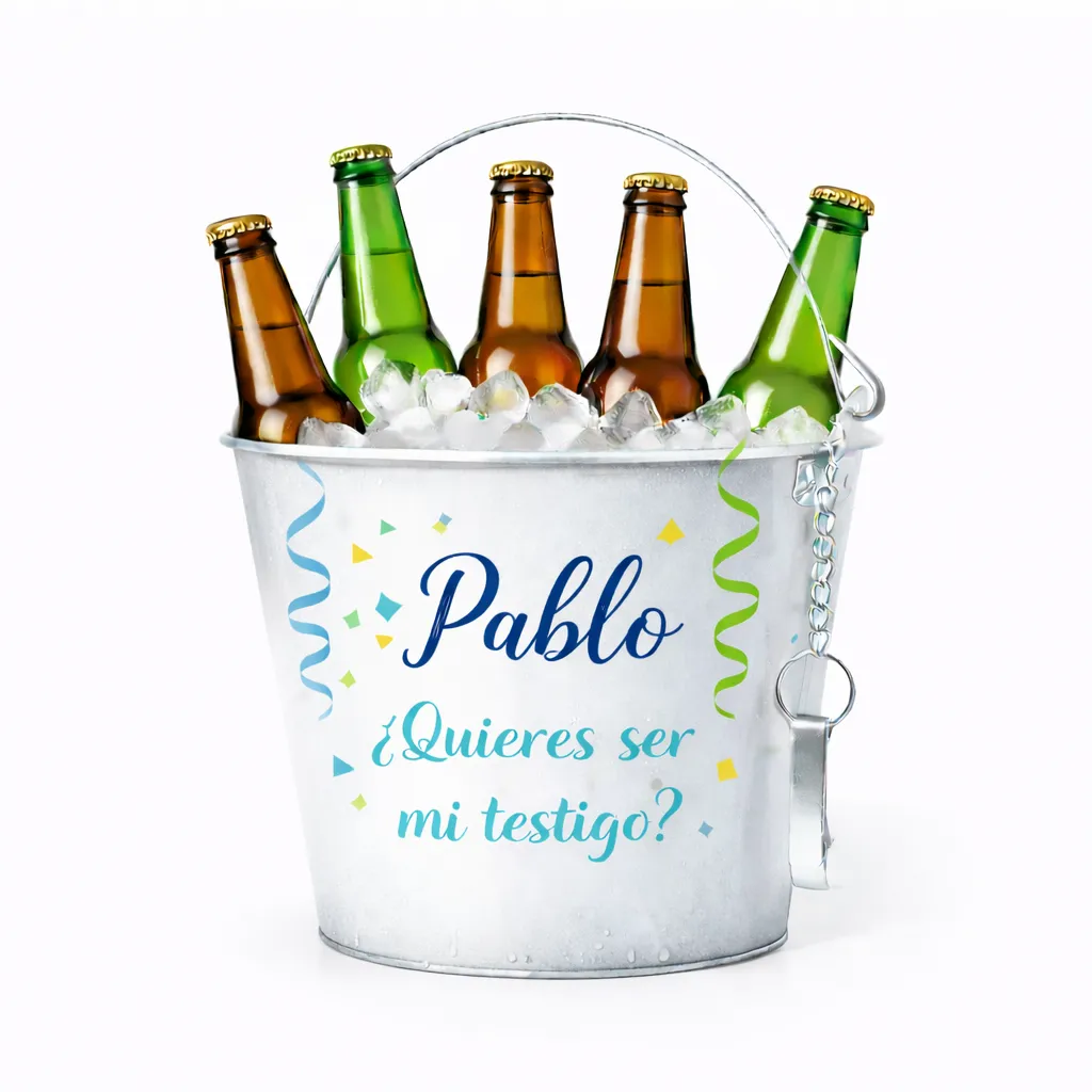 cubo metalico personalizado para el testigo