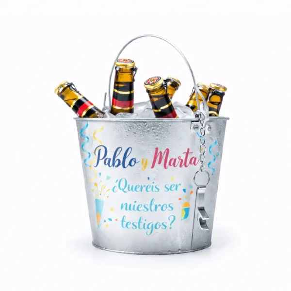 cubo metalico personalizado testigos metal