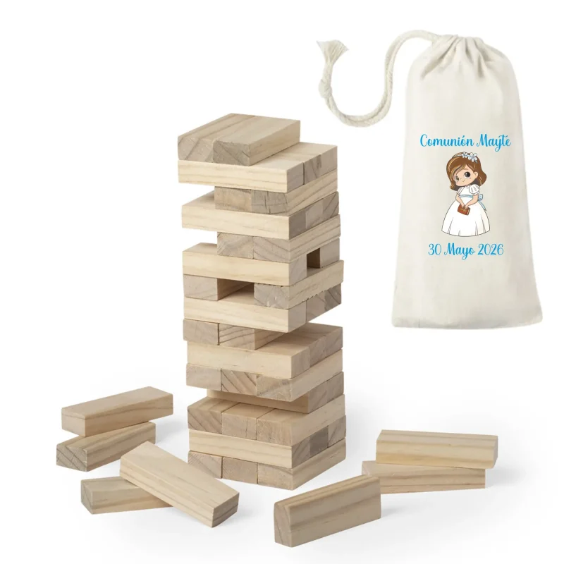 juego equilibrio madera comunion personalizado