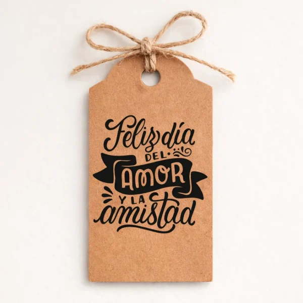 tarjeta regalo kraft con cuerda