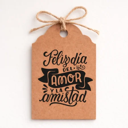 tarjeta regalo kraft con cuerda 63 90mm