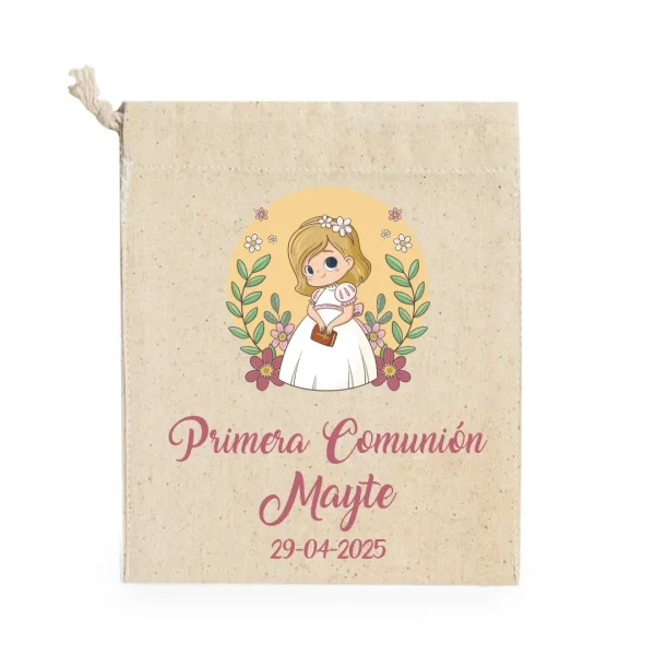 3 en raya personalizado comunion con saco