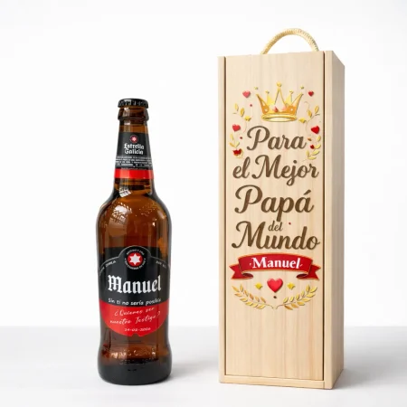 cerveza personalizada caja fondo claro cuadrada