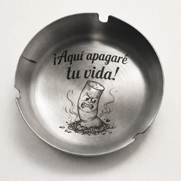 cenicero acero personalizado