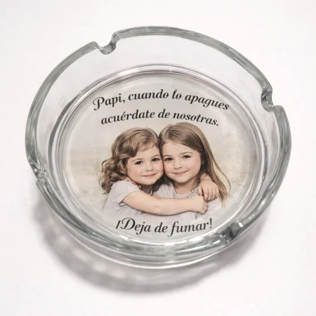 cenicero cristal personalizado