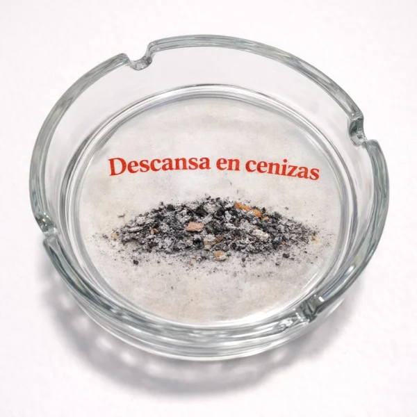 cenicero cristal personalizado cenizas