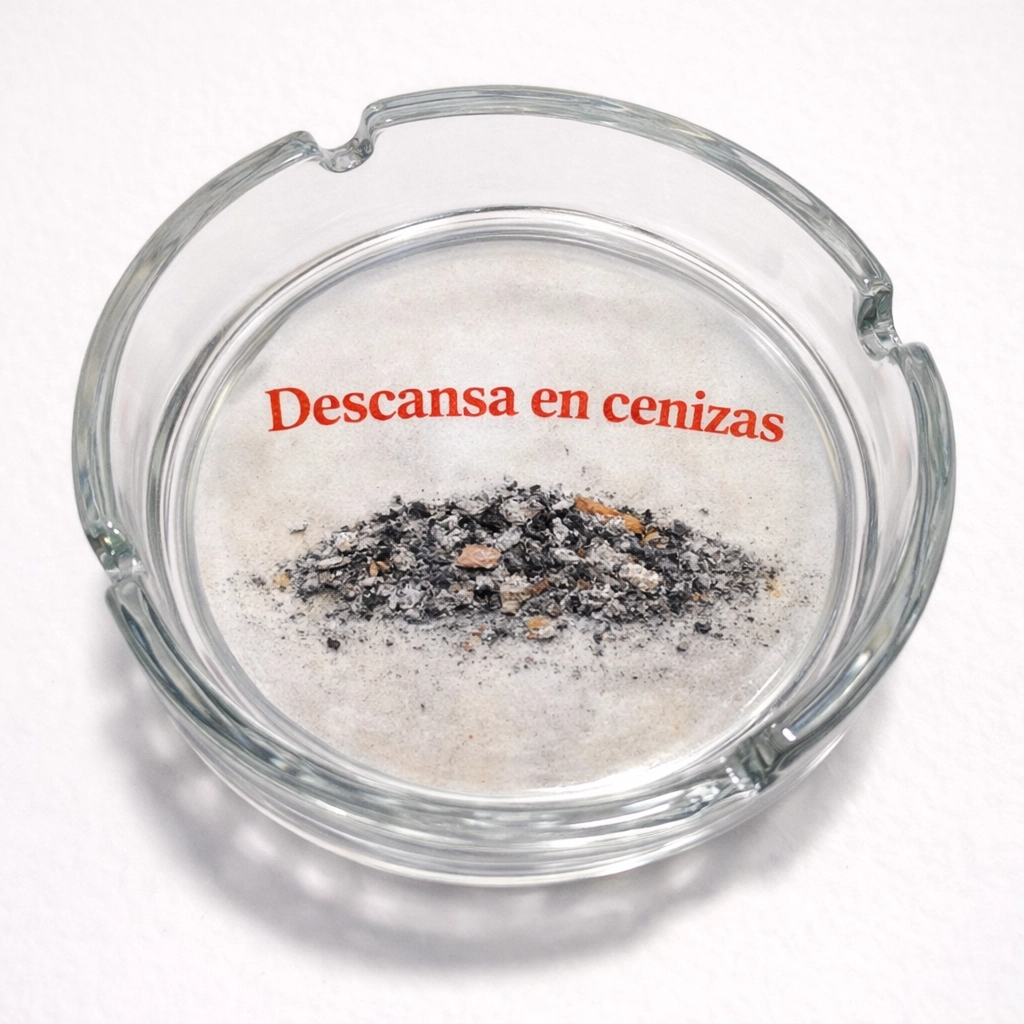 cenicero cristal personalizado cenizas