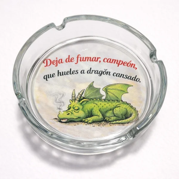 cenicero cristal personalizado dragon