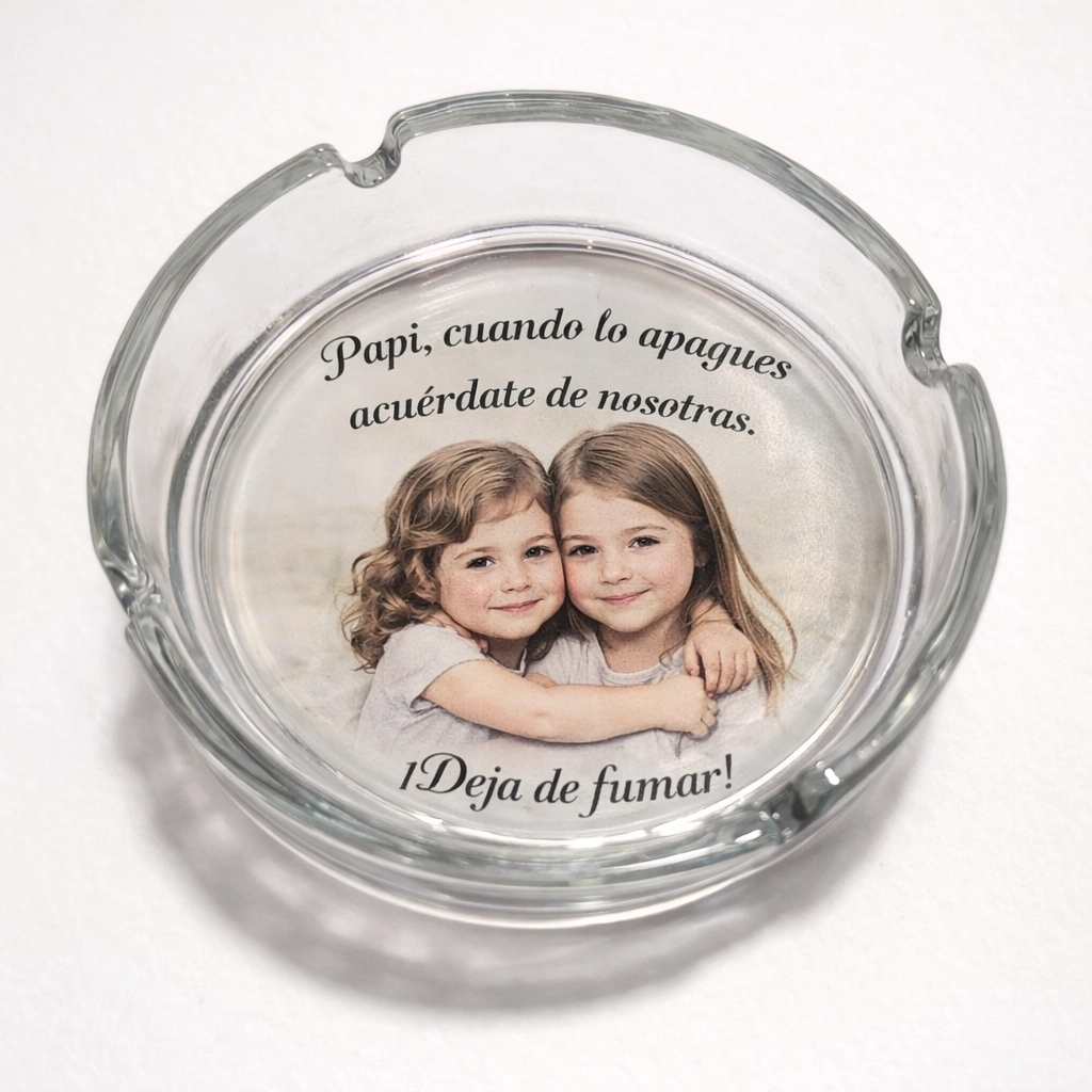 cenicero cristal personalizado