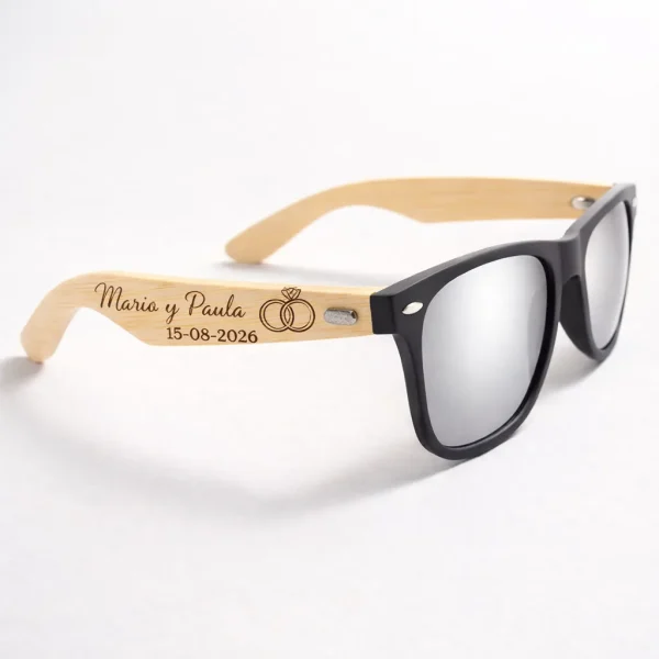 gafas boda personalizadas gris