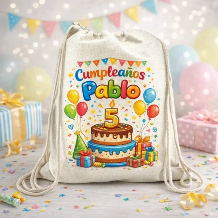 mochila cumpleanos personalizada