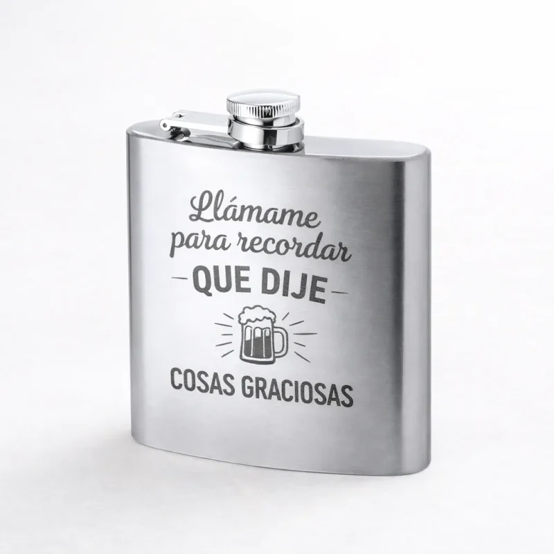 petaca personalizada acero inox