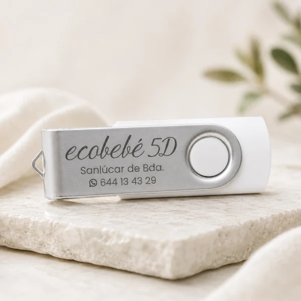 memoria usb personalizada blanca