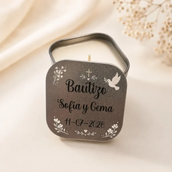 vela bautizo personalizada