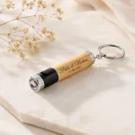 Llavero Linterna Madera Personalizado para Boda