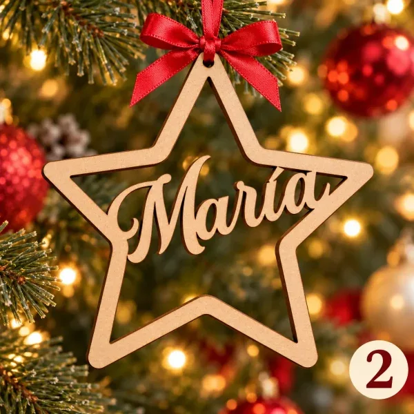 estrella navidad madera nombre 2