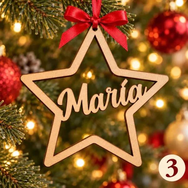 estrella navidad madera nombre 3