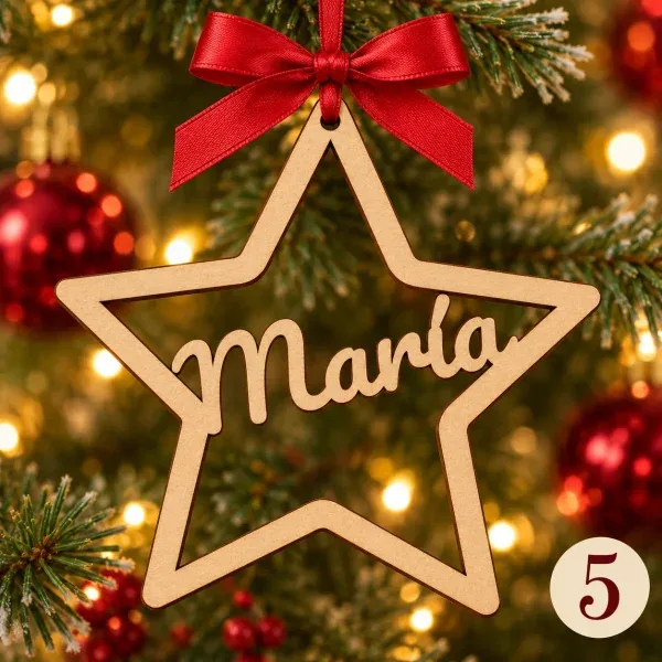 estrella navidad madera nombre 5