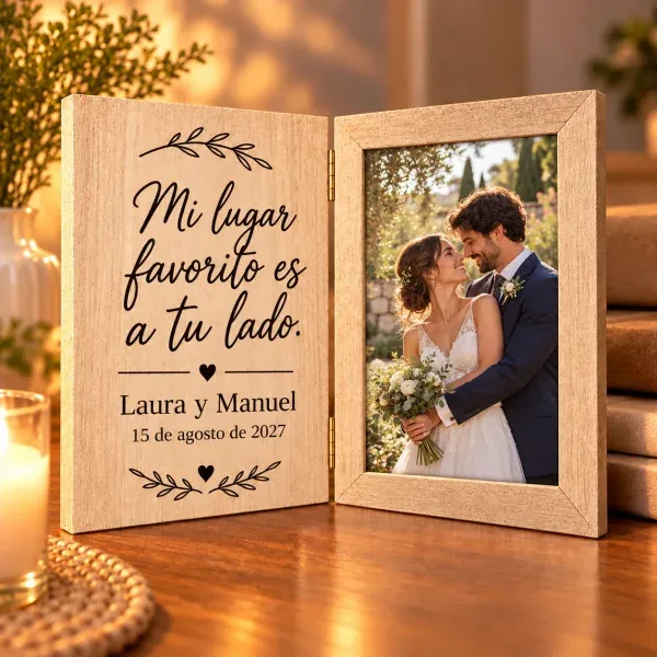 marco fotografia madera personalizado
