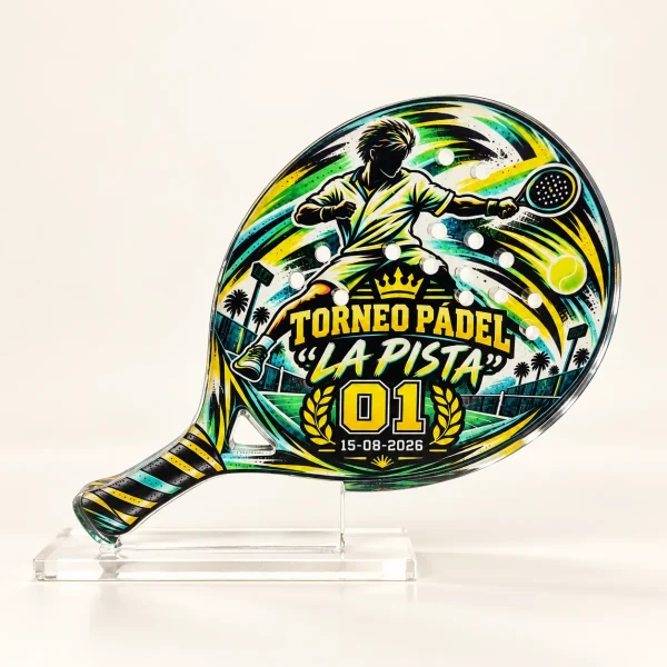 trofeo padel personalizado frente